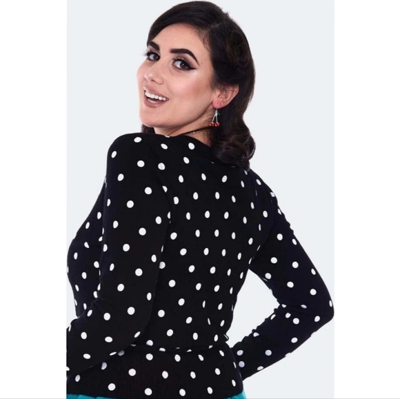NWT Voodoo Vixen Polka Dot Cardigan Size UK XXL - Picture 2 of 11